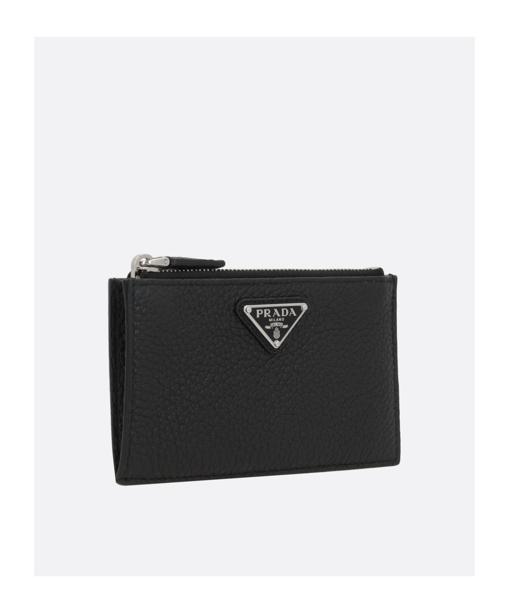 Prada Mens Black Re-nylon Small Recycled-nylon And Leather Wallet In Black