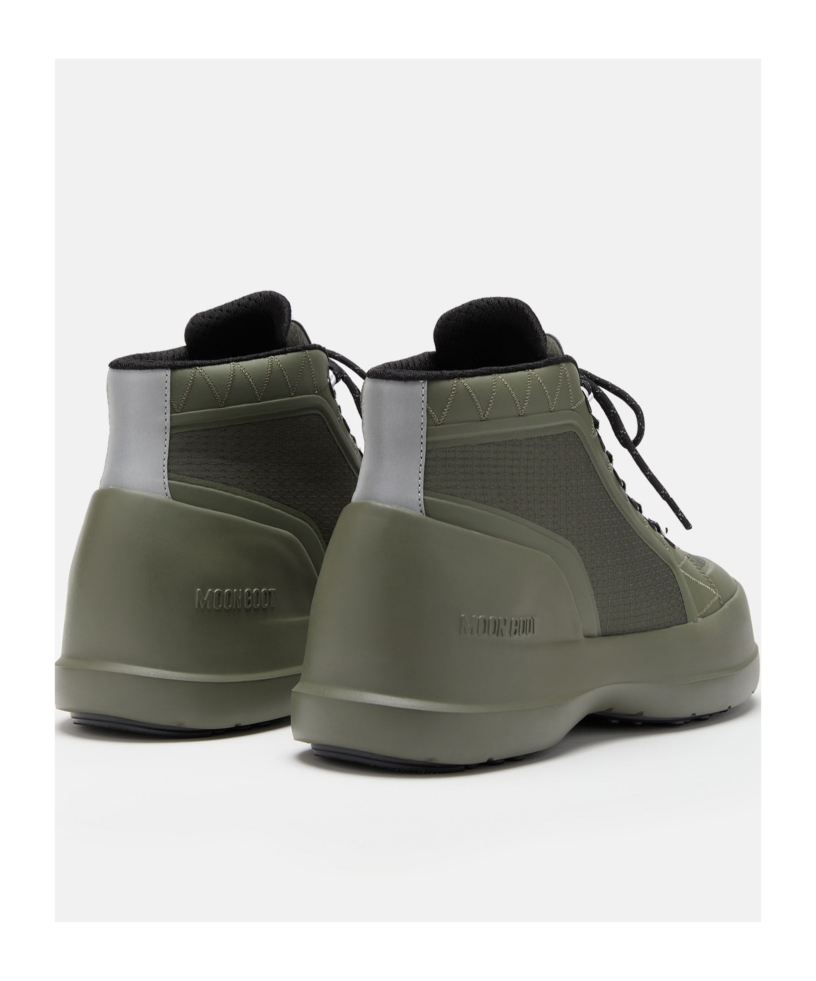 Moon Boot Luna Trek Mid Khaki Nylon Boots In Khaki