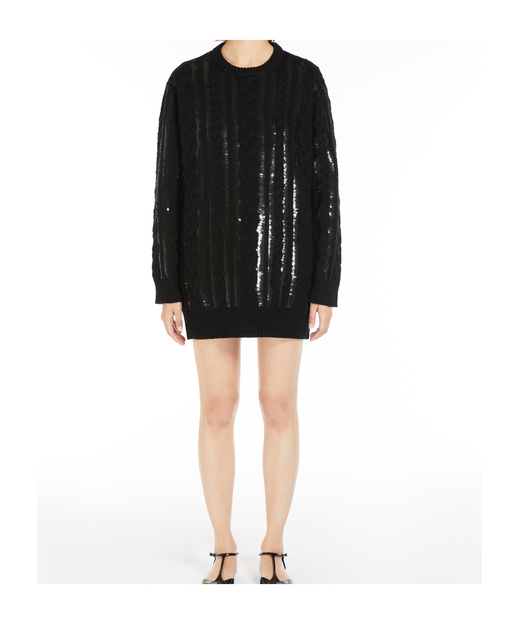 MAX MARA SHORT WOOL AND CASHMERE DRESS 