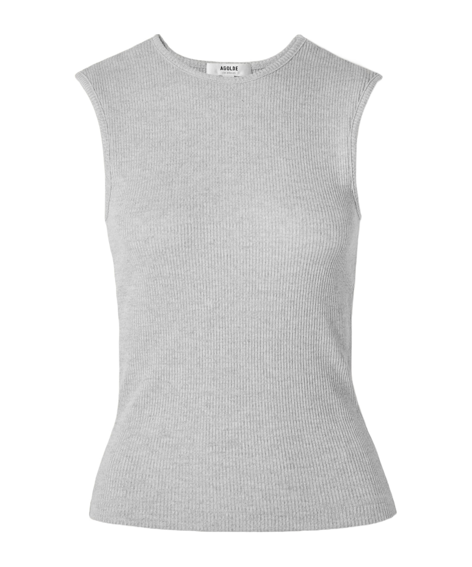 Agolde Ribbed Vest In Gray