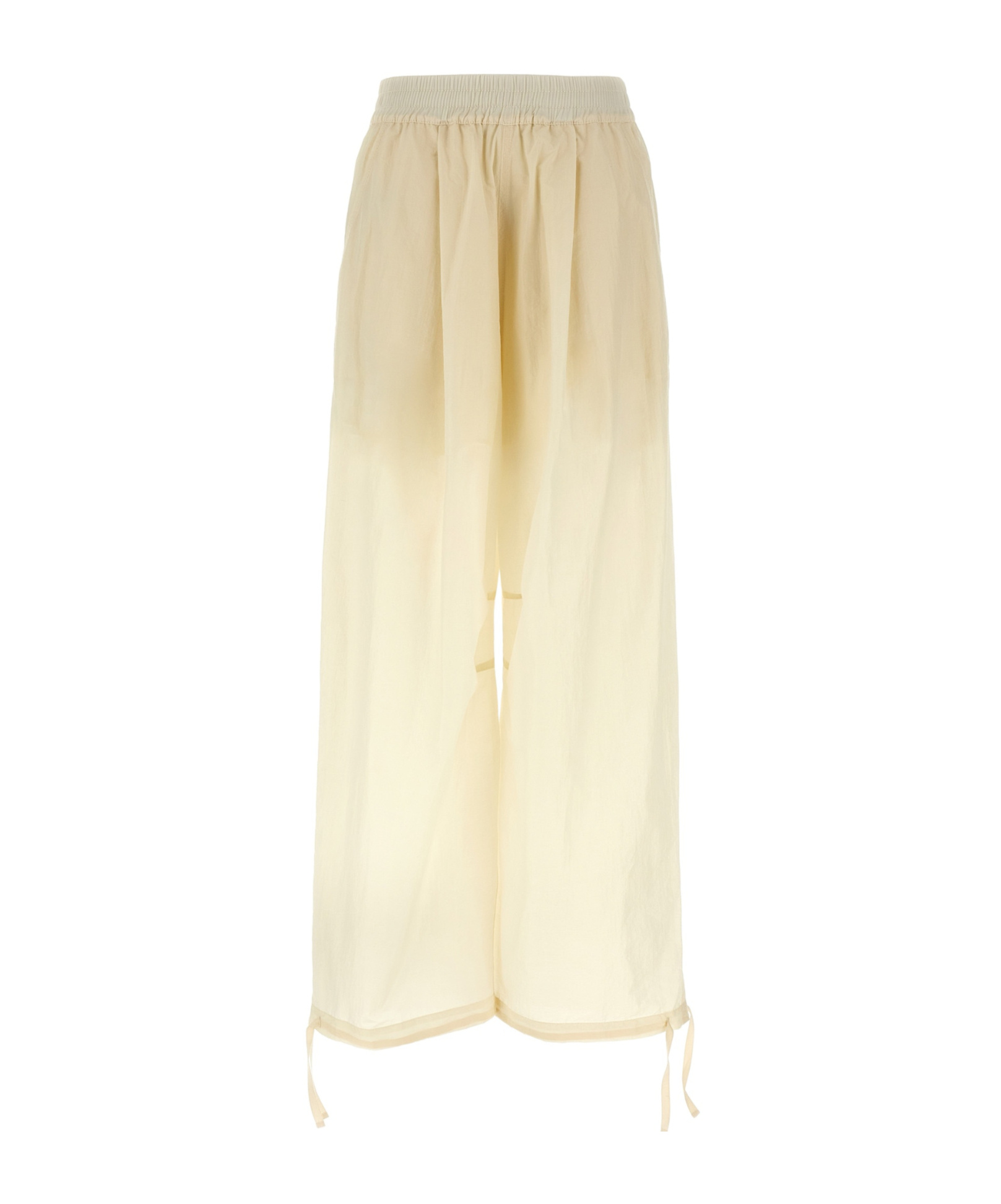 Philosophy Di Lorenzo Serafini Pleated Trousers With Elastic Waistband And Drawstring Hem In Neutral