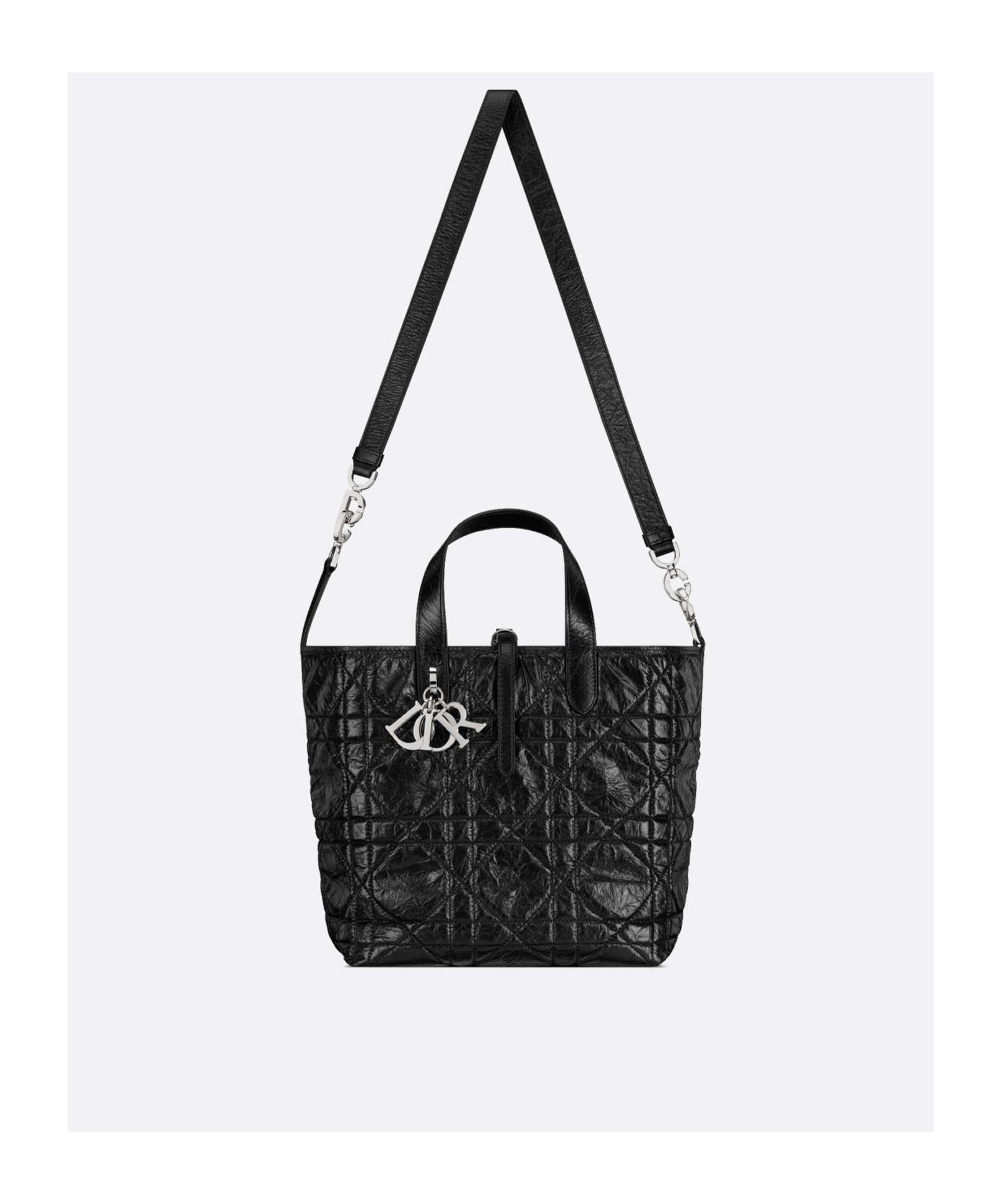 Dior Medium Double Handle Shoulder Bag In Black
