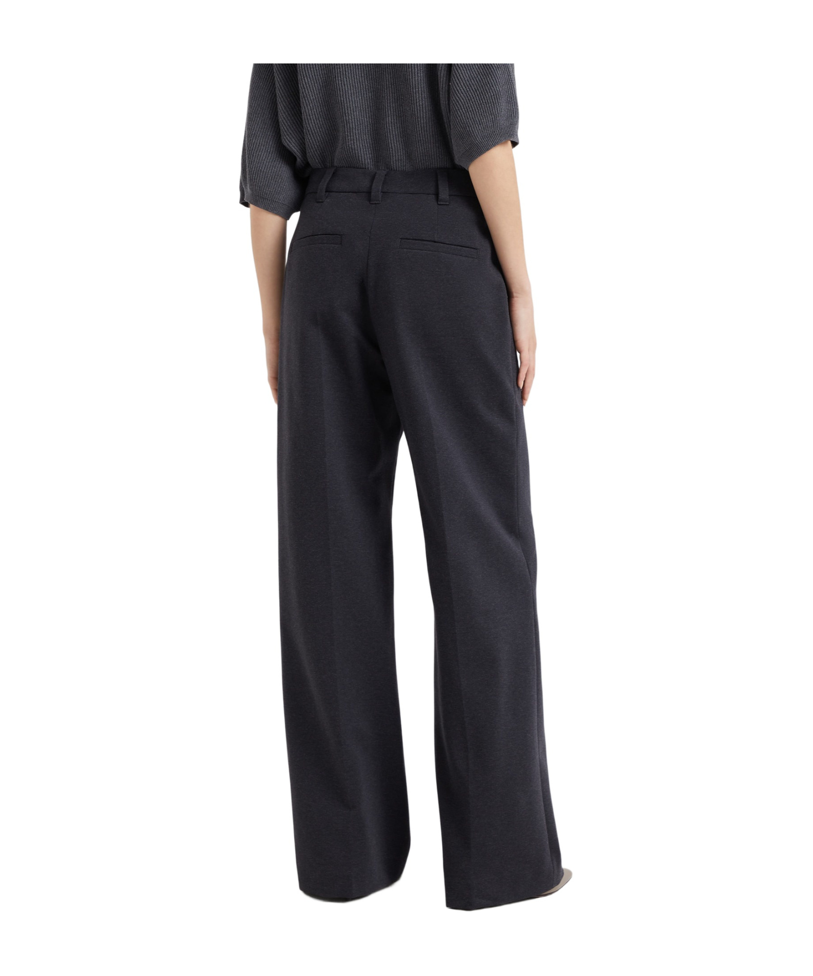 Brunello Cucinelli Stretch Flared Trousers In Black