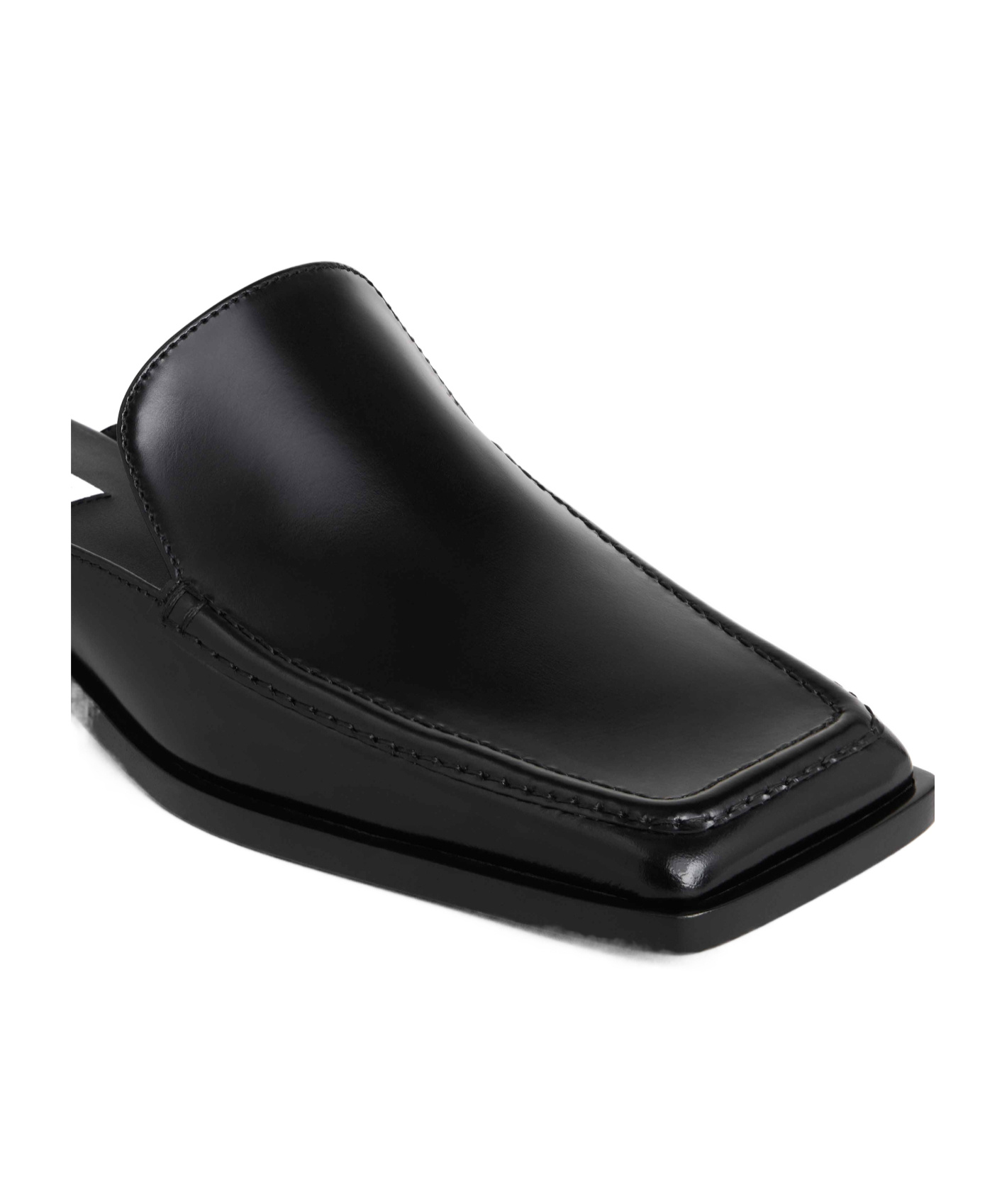Alaïa 35mm Square-toe Leather Mules In Black