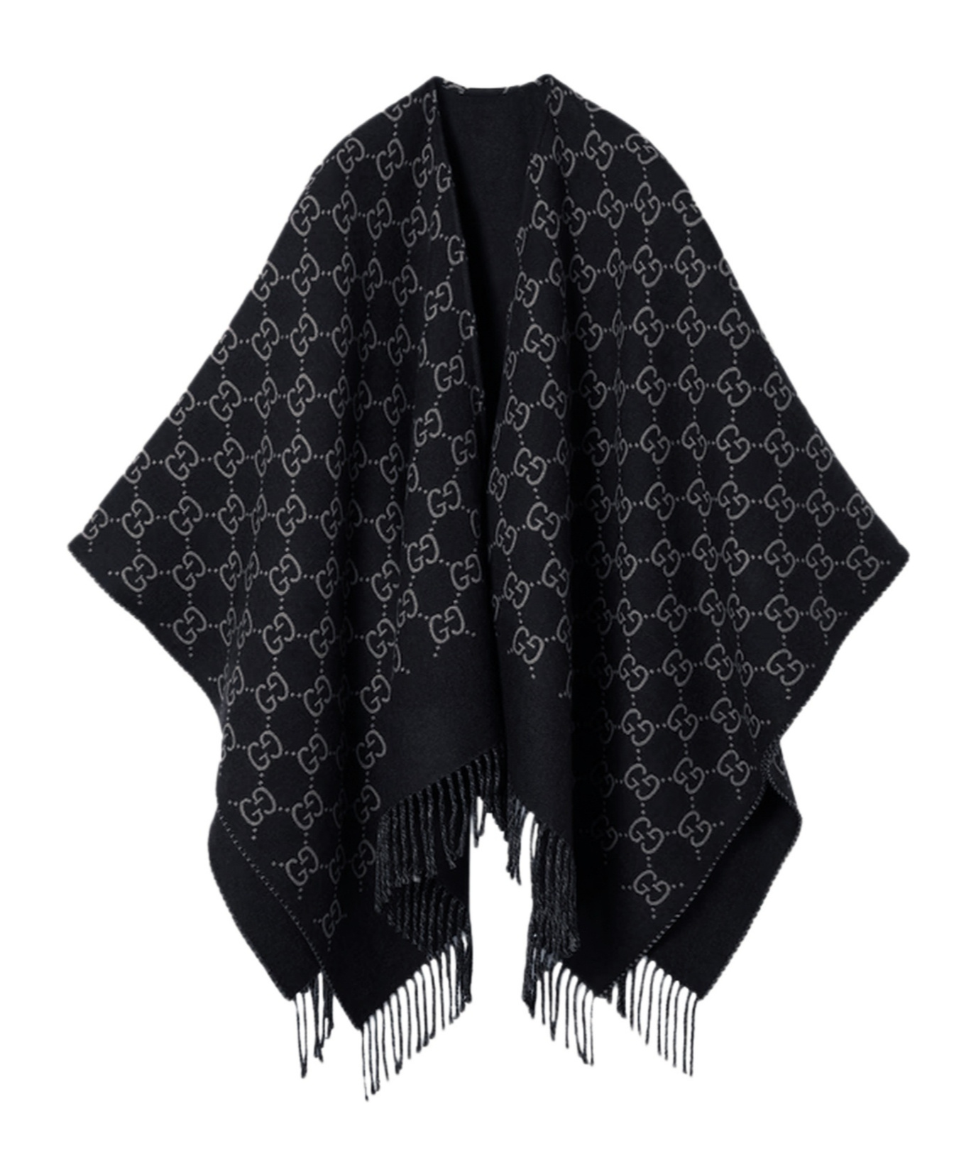 Gucci Jacquard Shawl In Black