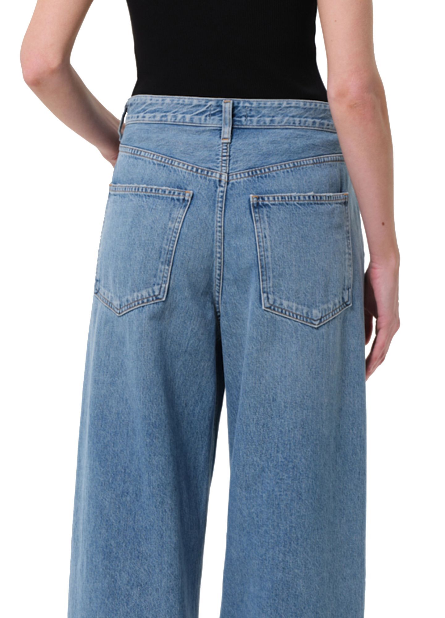 AGOLDE DENIM TROUSERS WITH BELT LOOPS