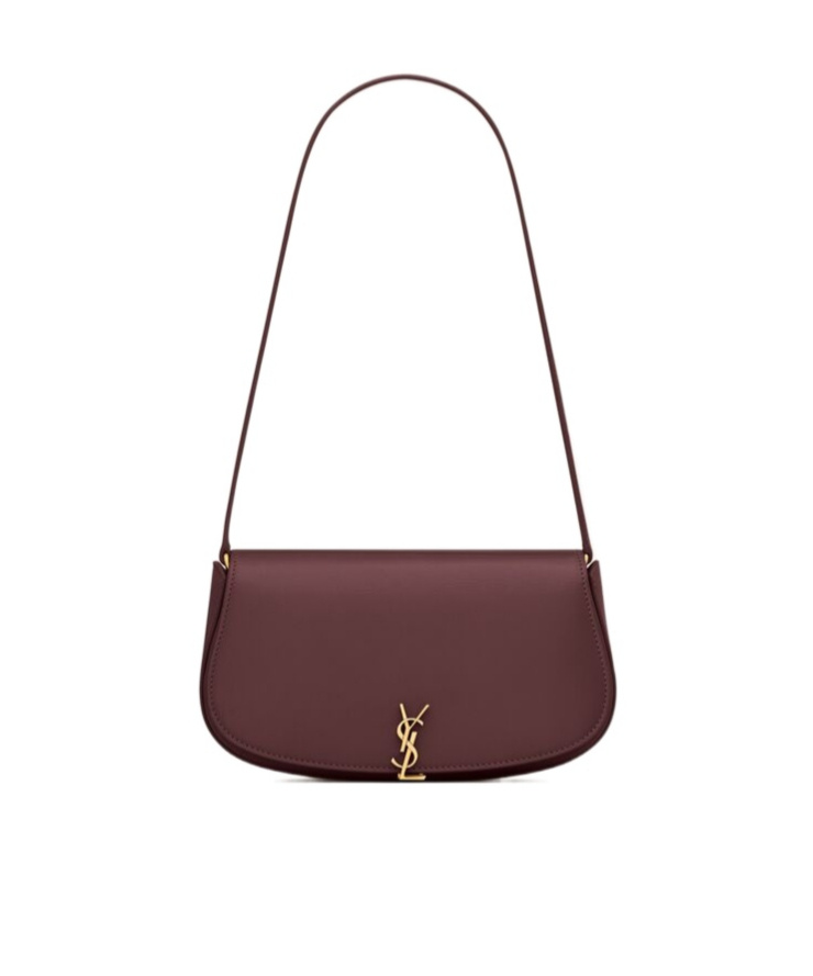 Saint Laurent Mini Leather Flap Shoulder Bag In Red