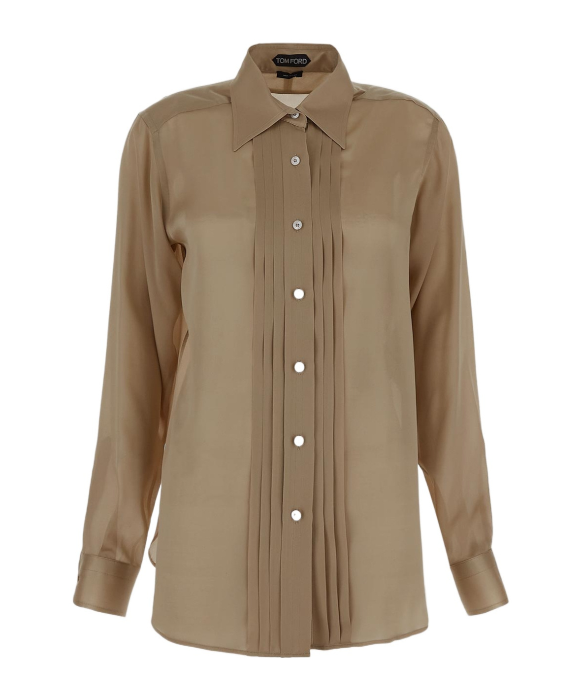 Tom Ford Silk Shirt In Brown