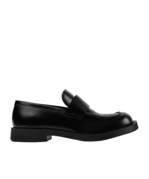 Camper Square Head Loafer Shoes In Black
