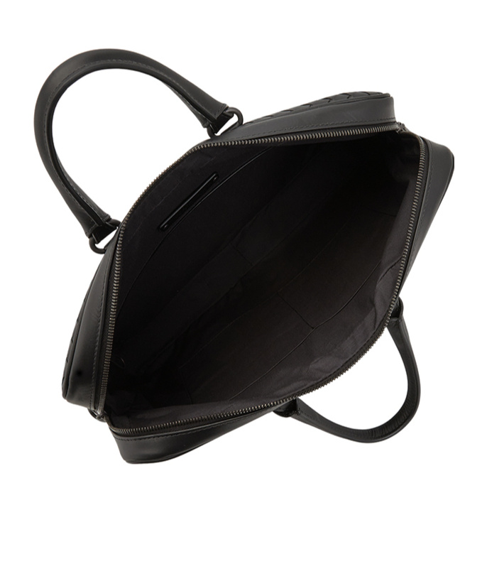 Bottega Veneta Intreciato Briefcase In Black