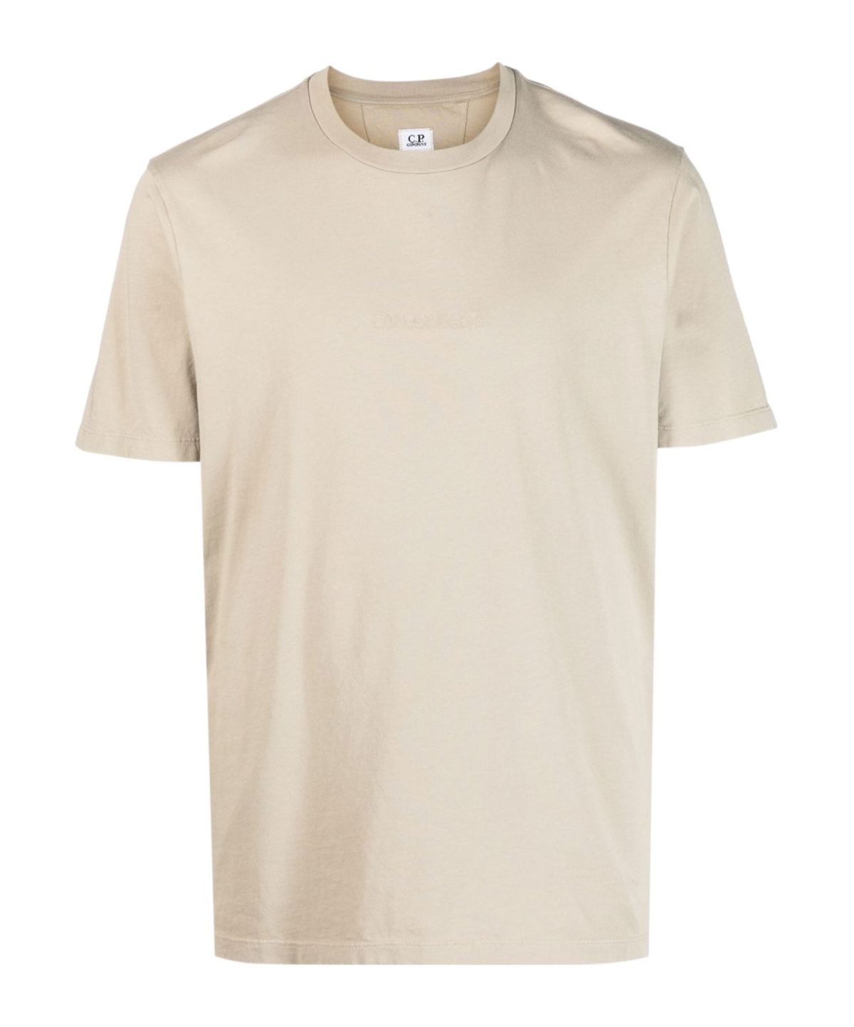 C.p. Company Embroidered-logo T-shirt In Nude