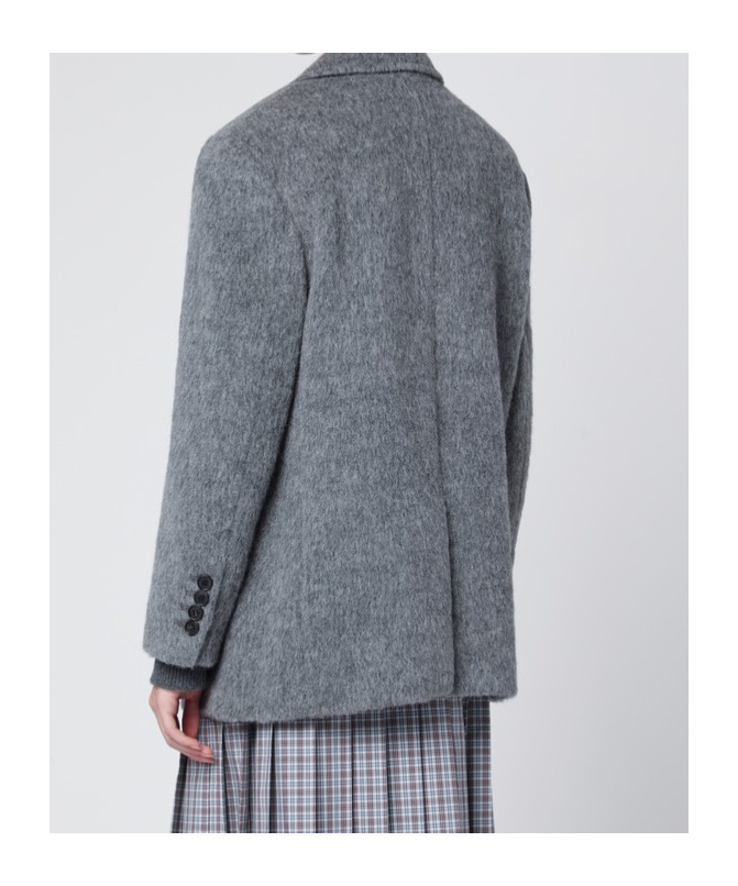 Dunst Grey Mélange Wool-blend Jacket In Gray