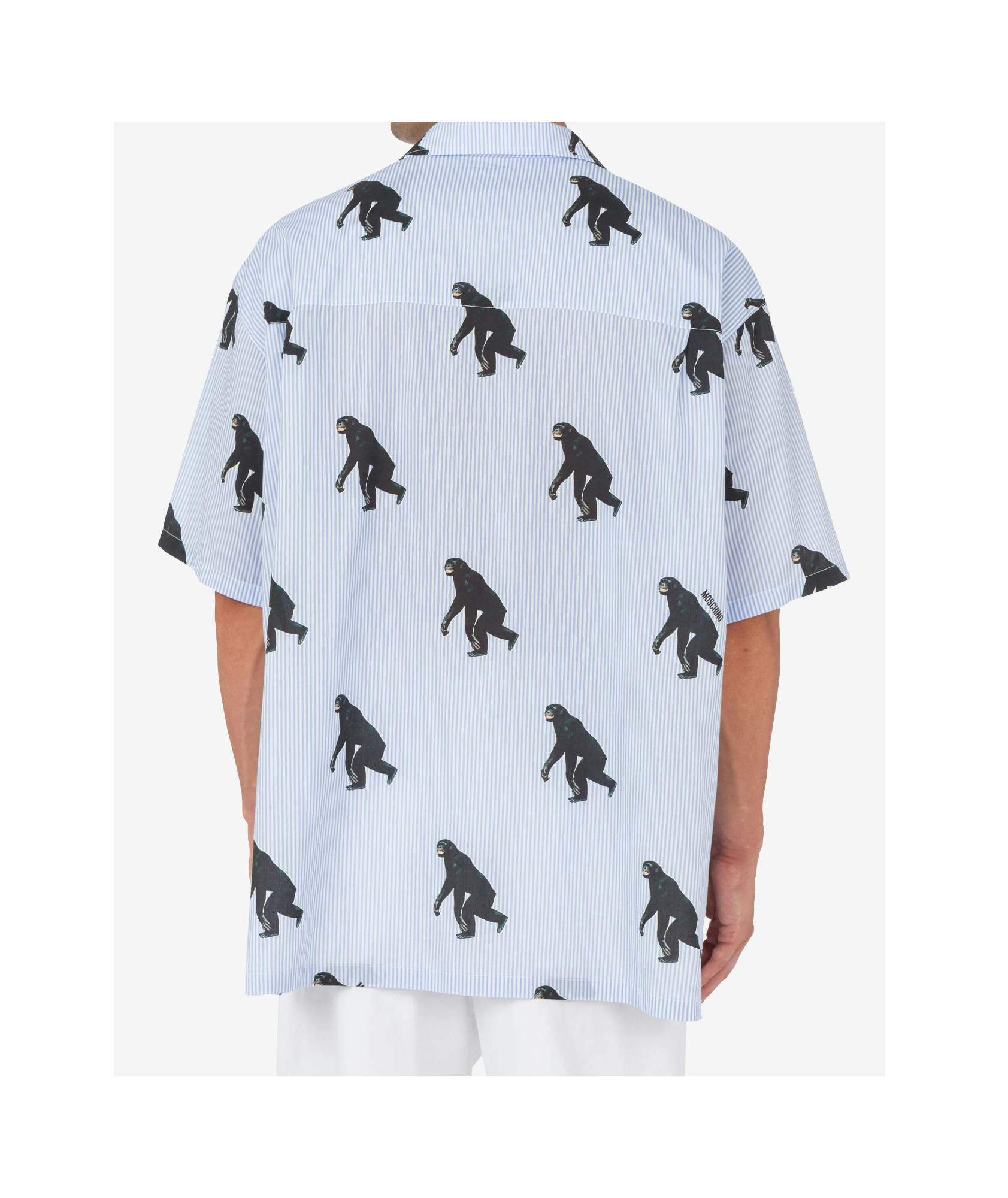 Moschino Chimpanzee Pattern Shirt In Blue