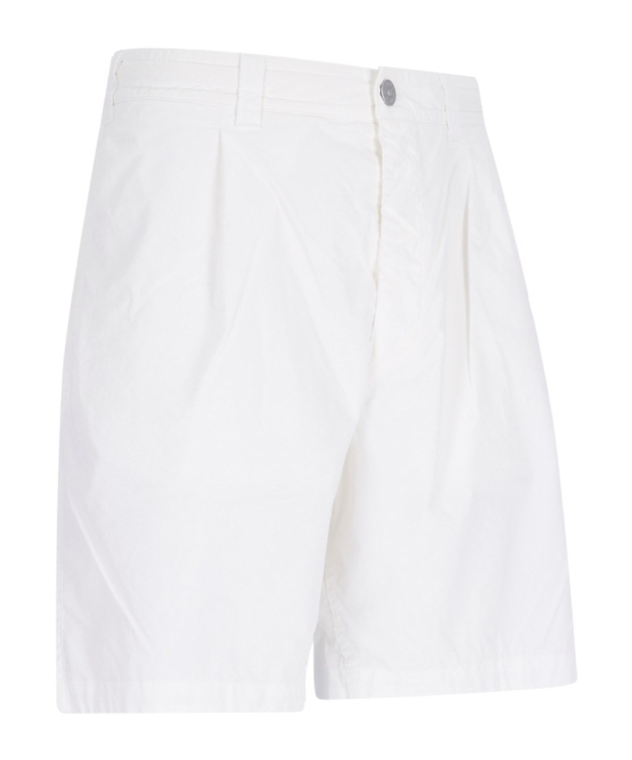 STONE ISLAND LOGO-PRINT BERMUDA SHORTS 