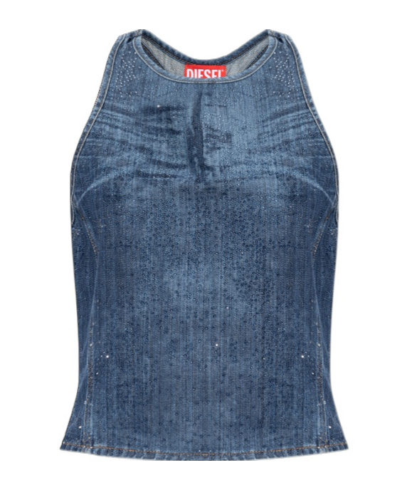 Diesel De-plaque-s Tank Top In Blue