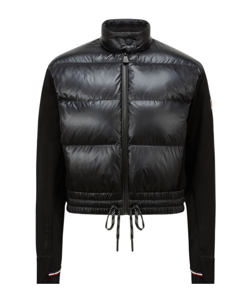 Moncler Long-sleeved Down Jacket In Black