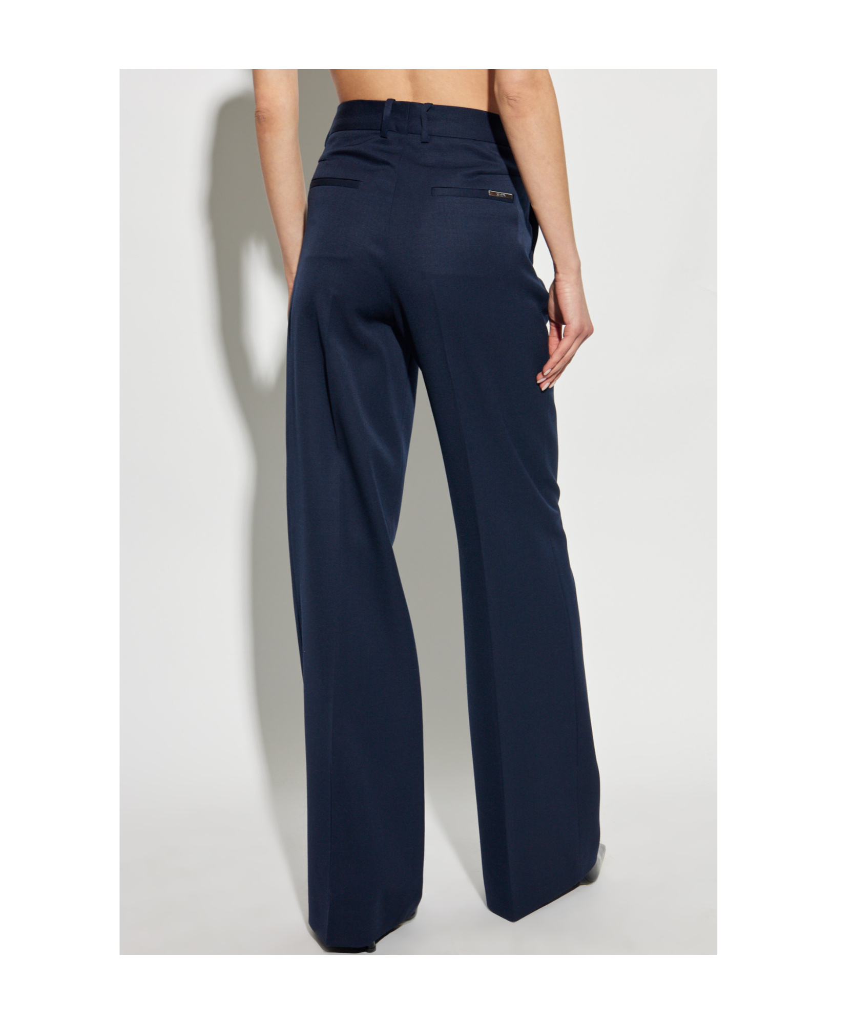Attico Virgin-wool Palazzo Pants In Black