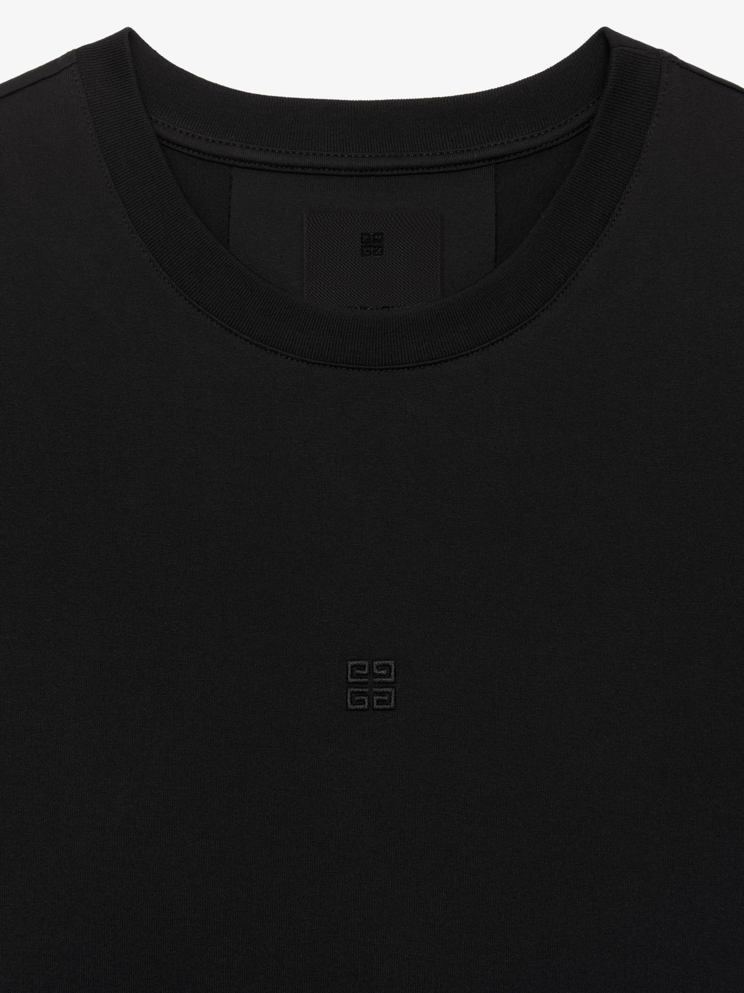 Givenchy Embroidered Cotton Jersey T-shirt In Black