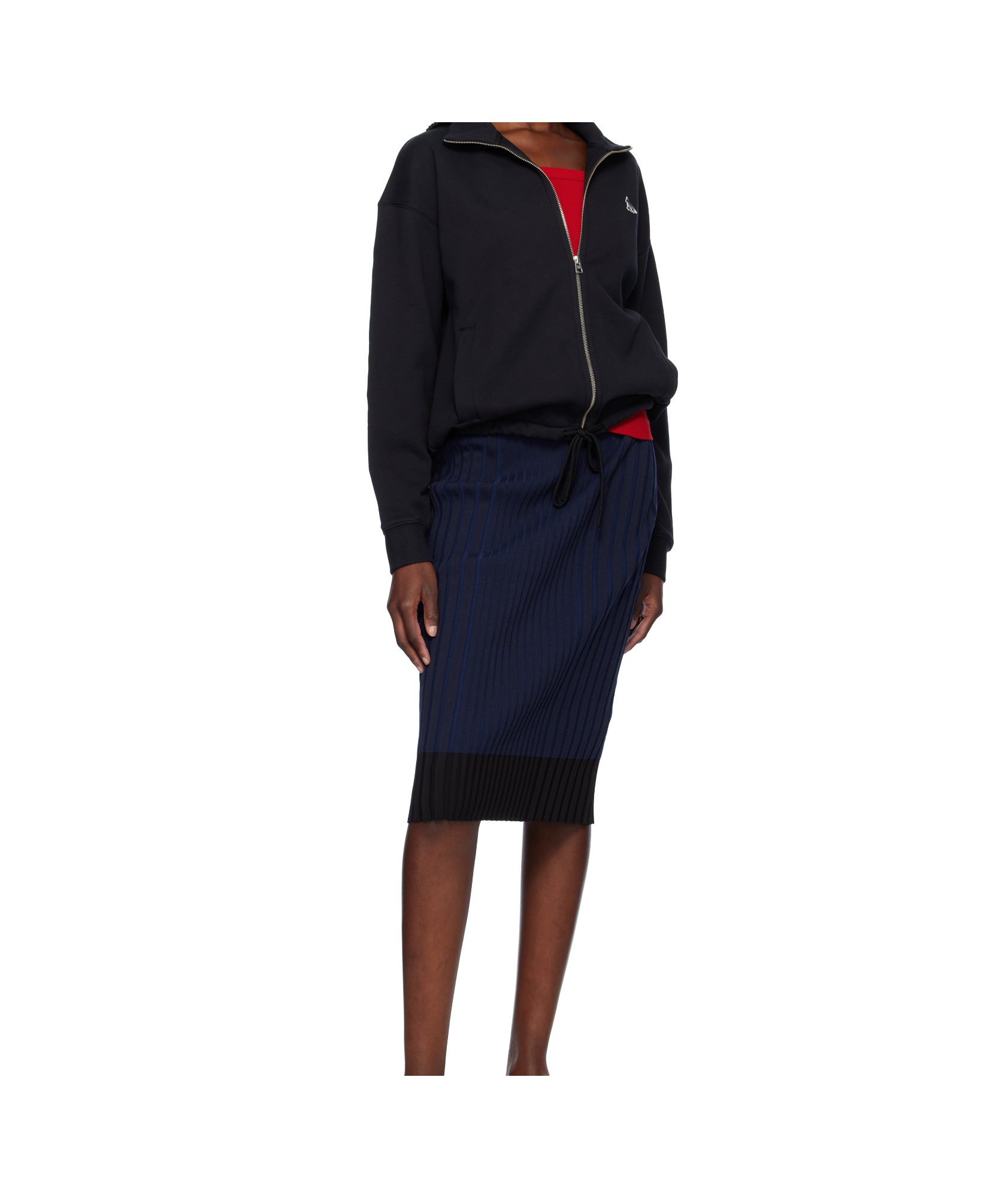 MAISON KITSUNÉ BABY FOX-PATCH RIBBED SKIRT