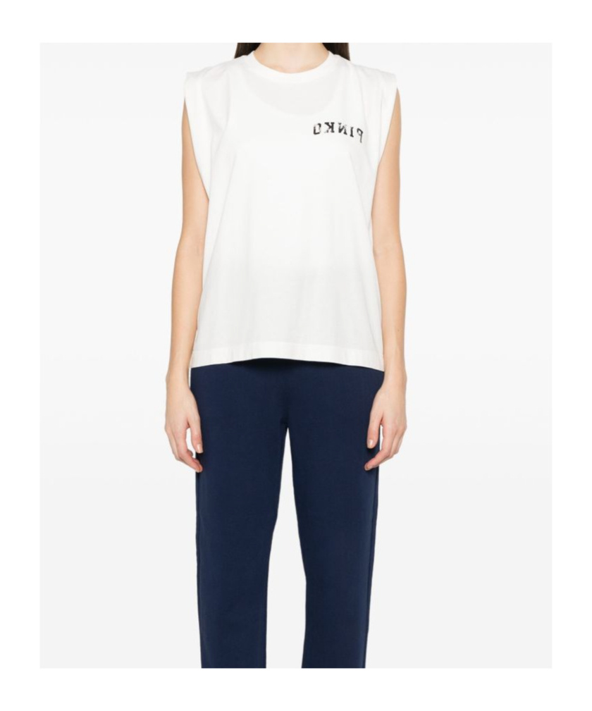Shop Pinko Cacao T-shirt In White