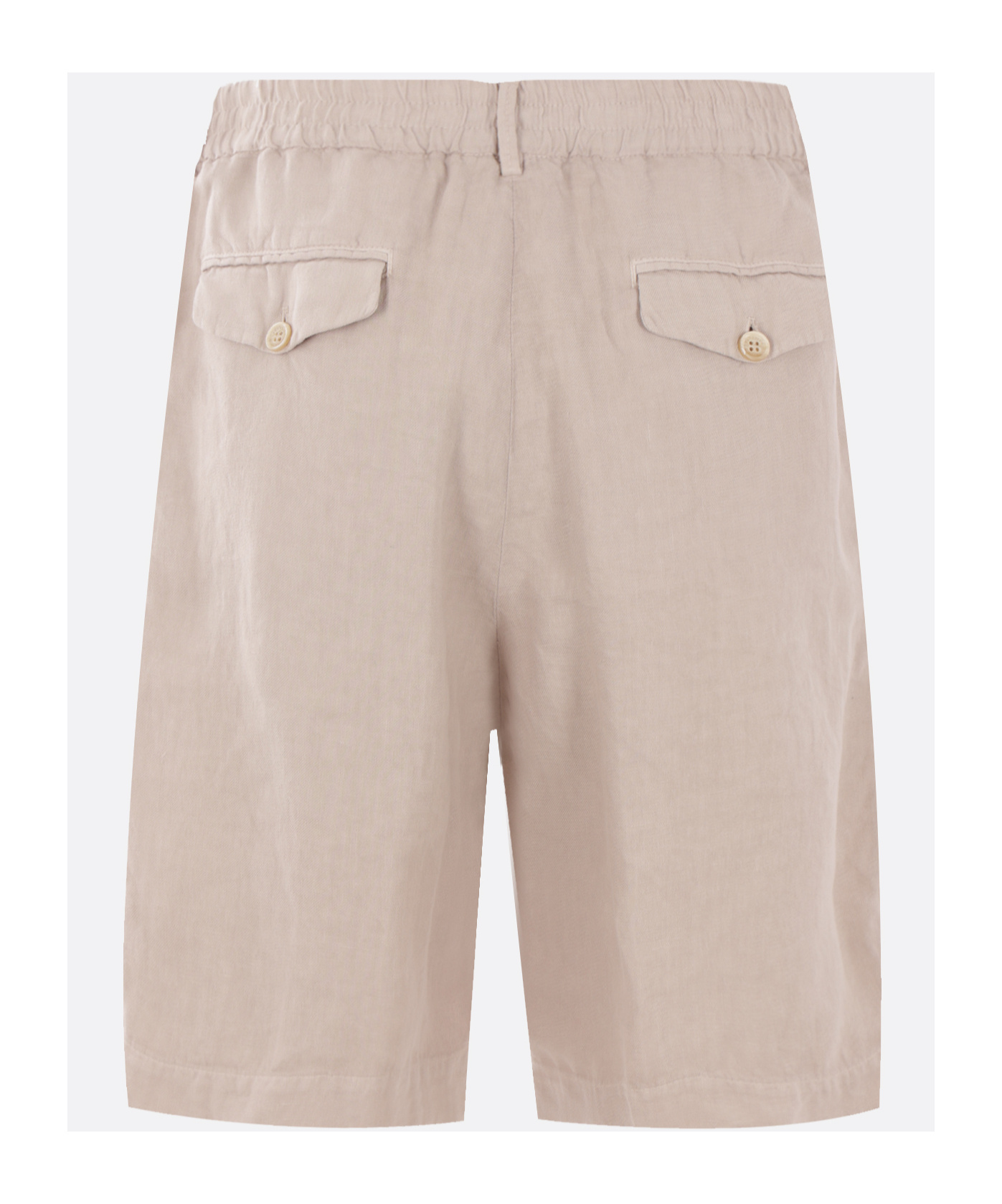 Brunello Cucinelli Elastic Waist Shorts In Nude