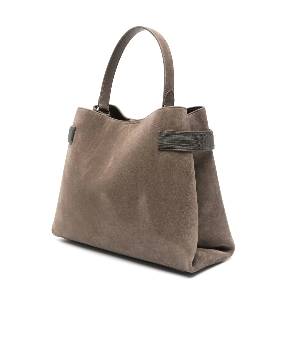 Shop Brunello Cucinelli Essence Tote Bag In Brown