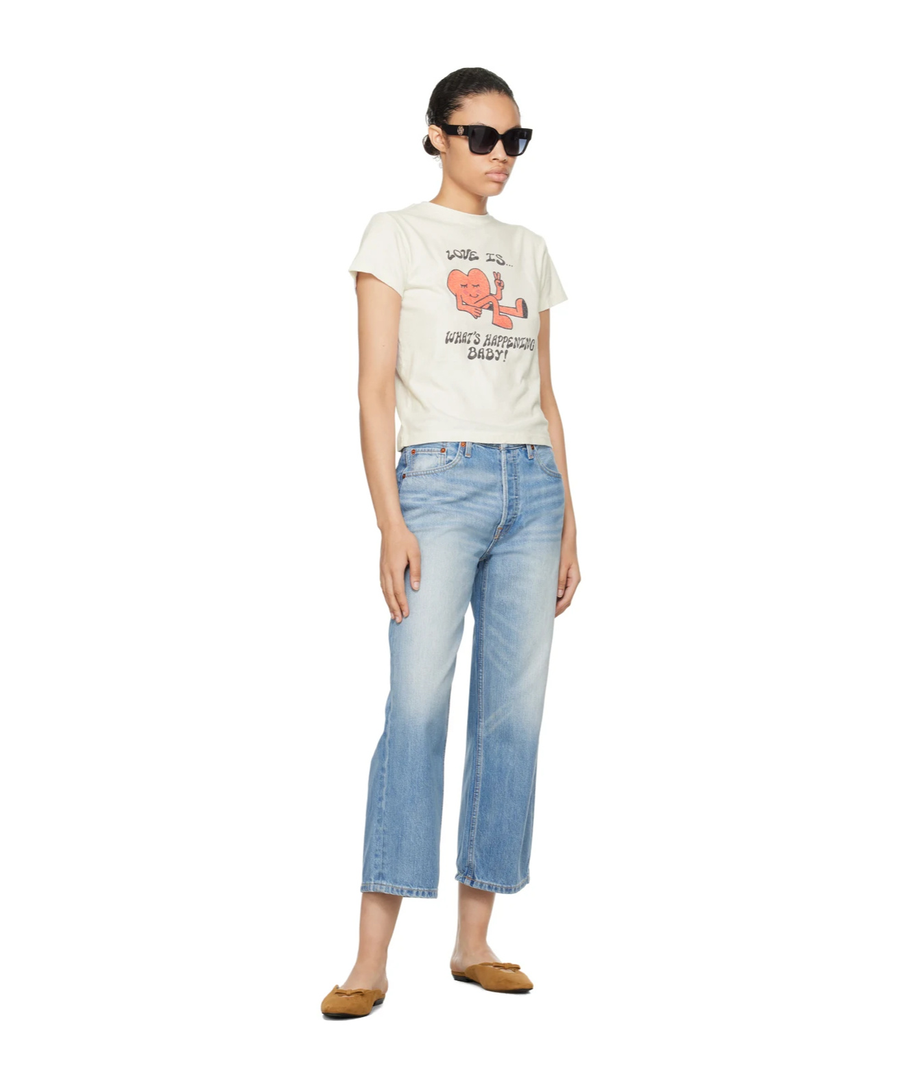 Re/done Belt-loop Jeans In Blue