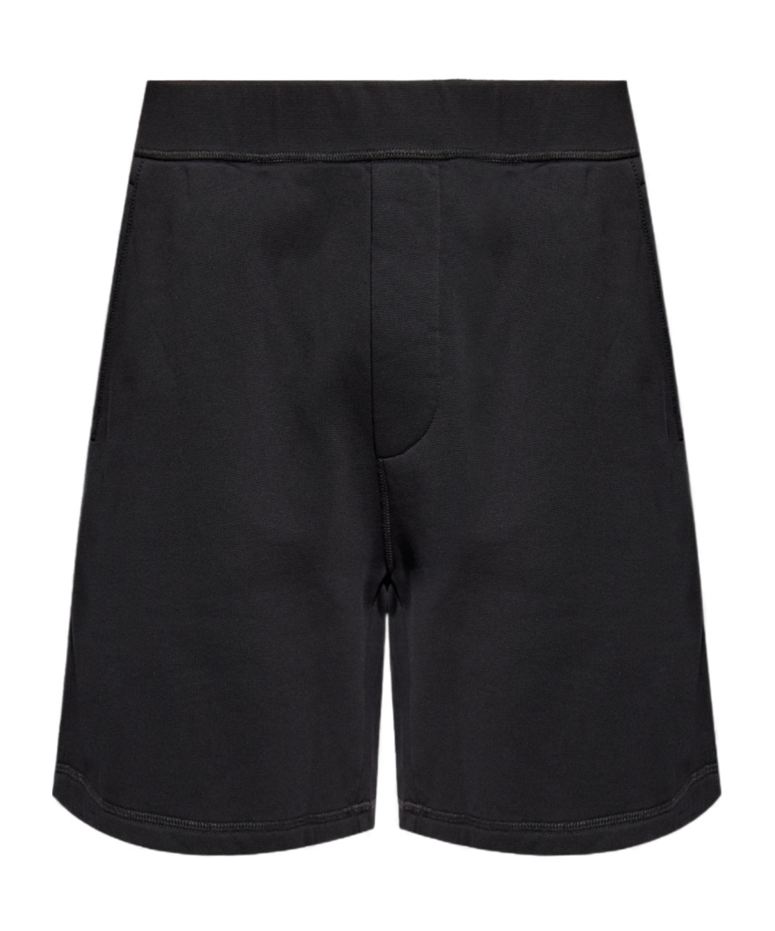 Dsquared2 Elastic-waistband Cotton Shorts In Black