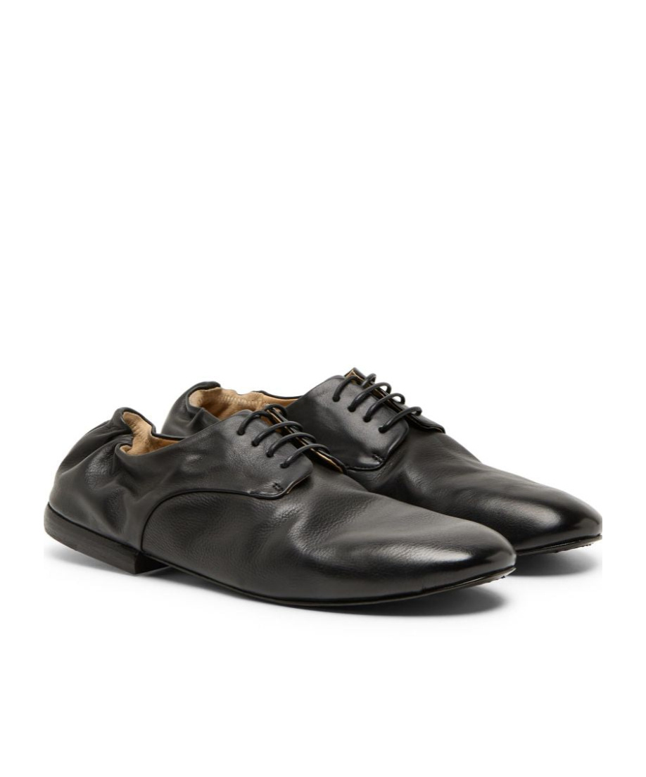 Marsèll Gathered Heel Lace-up Derby Shoes In Black