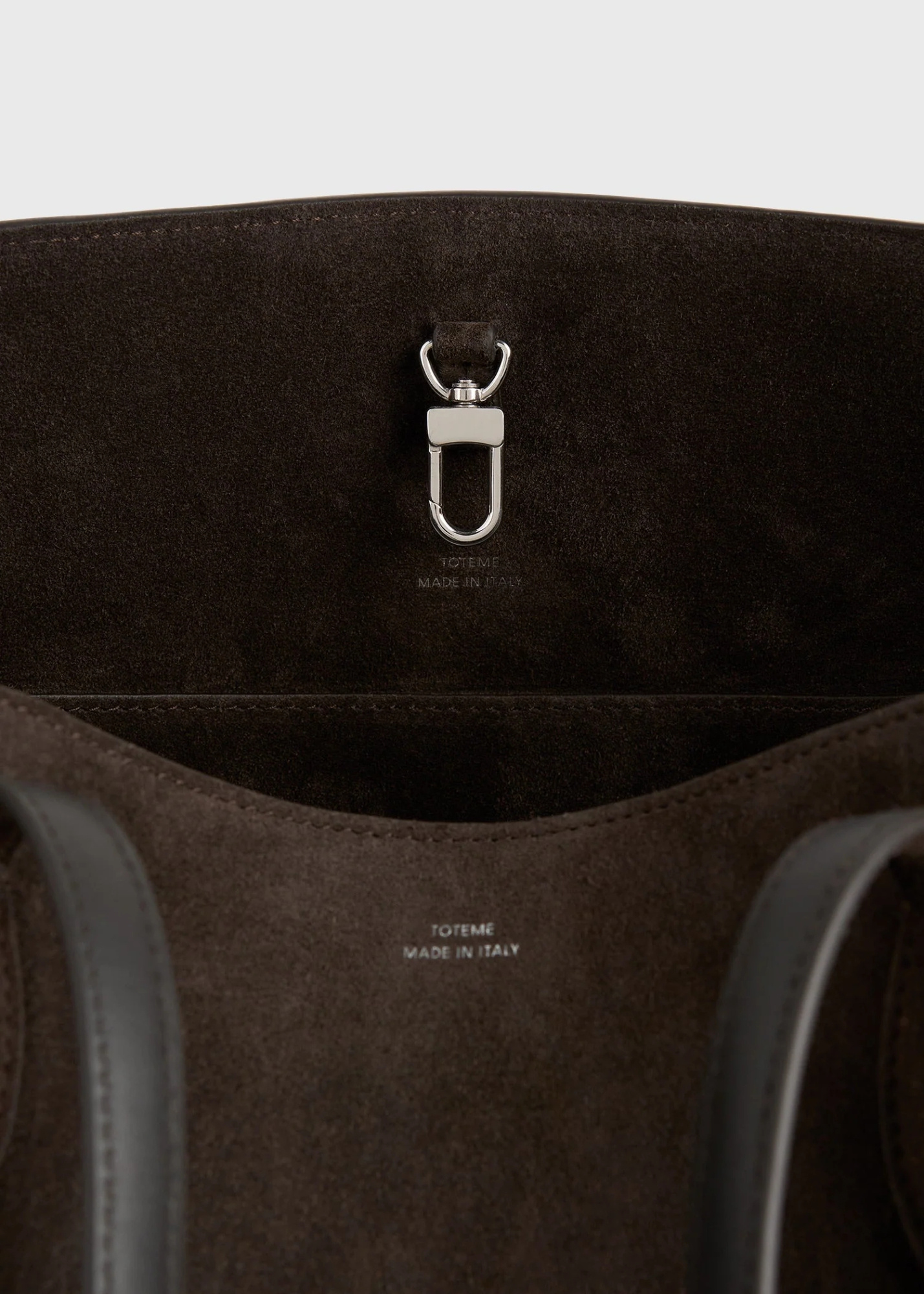Totême Lounge Large Leather-trimmed Suede Tote In Brown