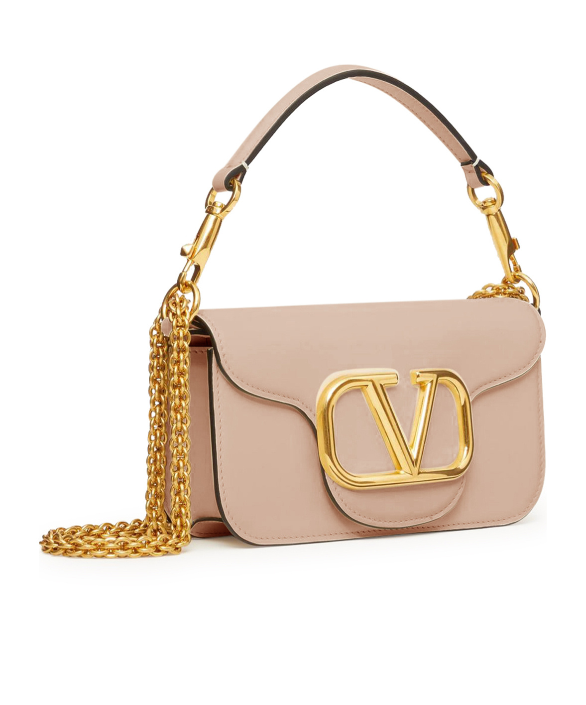 Valentino Small Flip Shoulder Bag In Nude