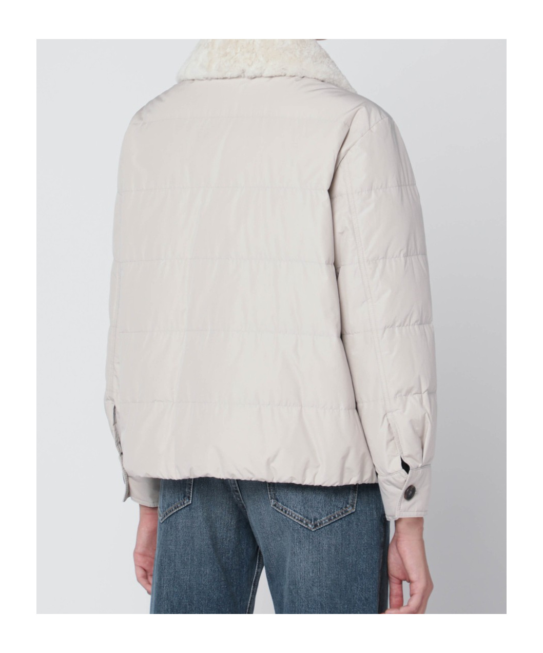 Brunello Cucinelli Quilted Jacket In White