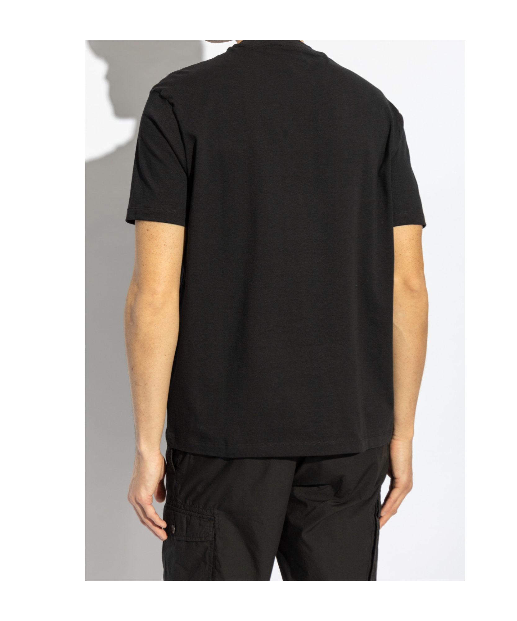 Shop Paul & Shark Logo-embroidered T-shirt In Black