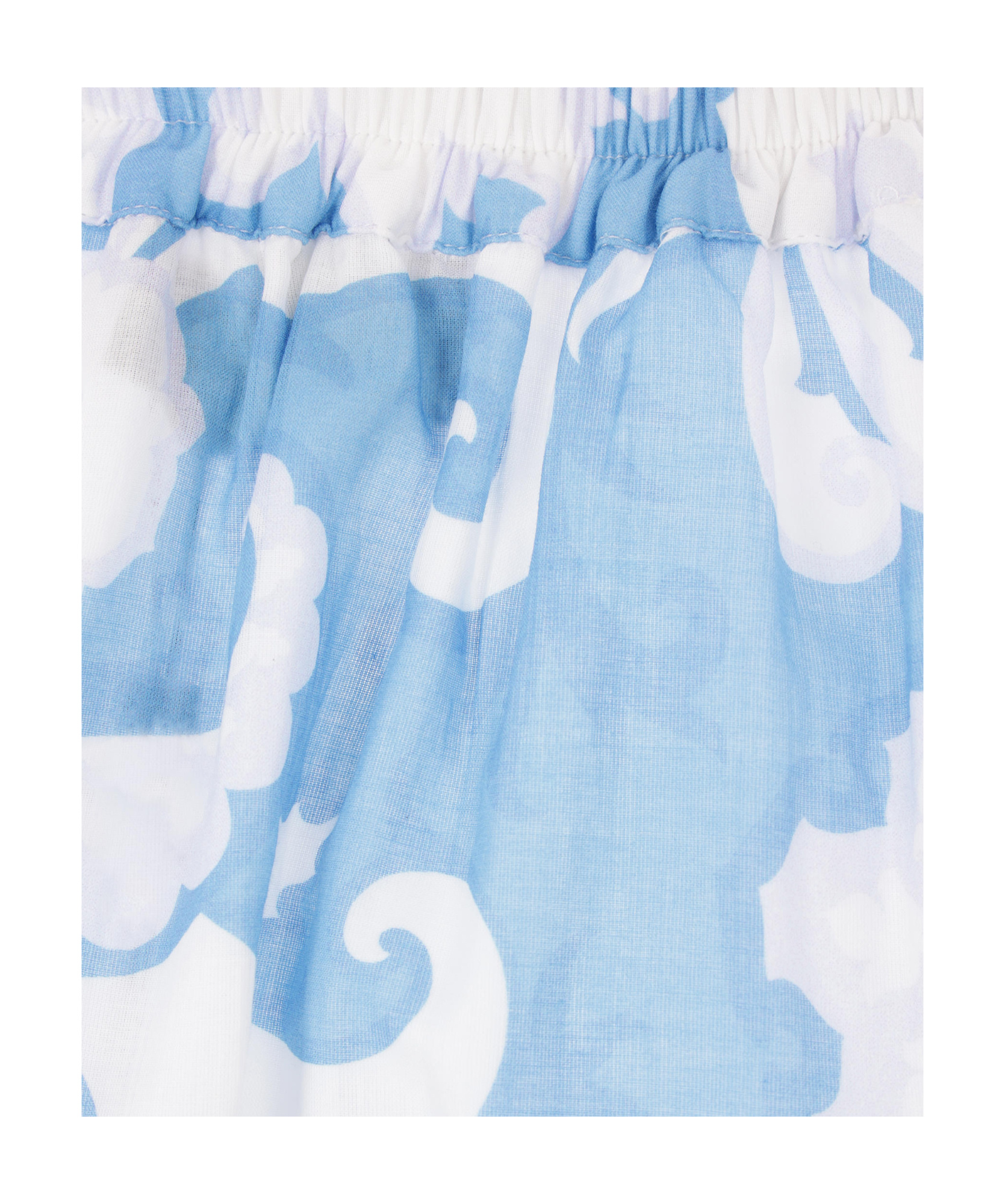 Etro Maxi Cotton Skirt With Contrasting Floral Paisley Print In White