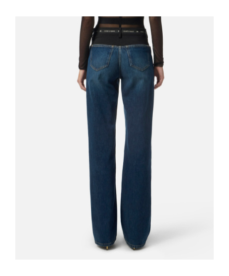 Elisabetta Franchi Waistband-detail Jeans In Blue