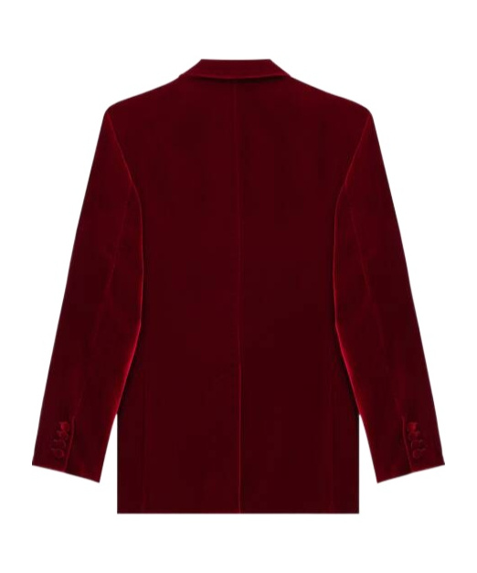 Saint Laurent Lapel Long-sleeved Suit Coat In Brown