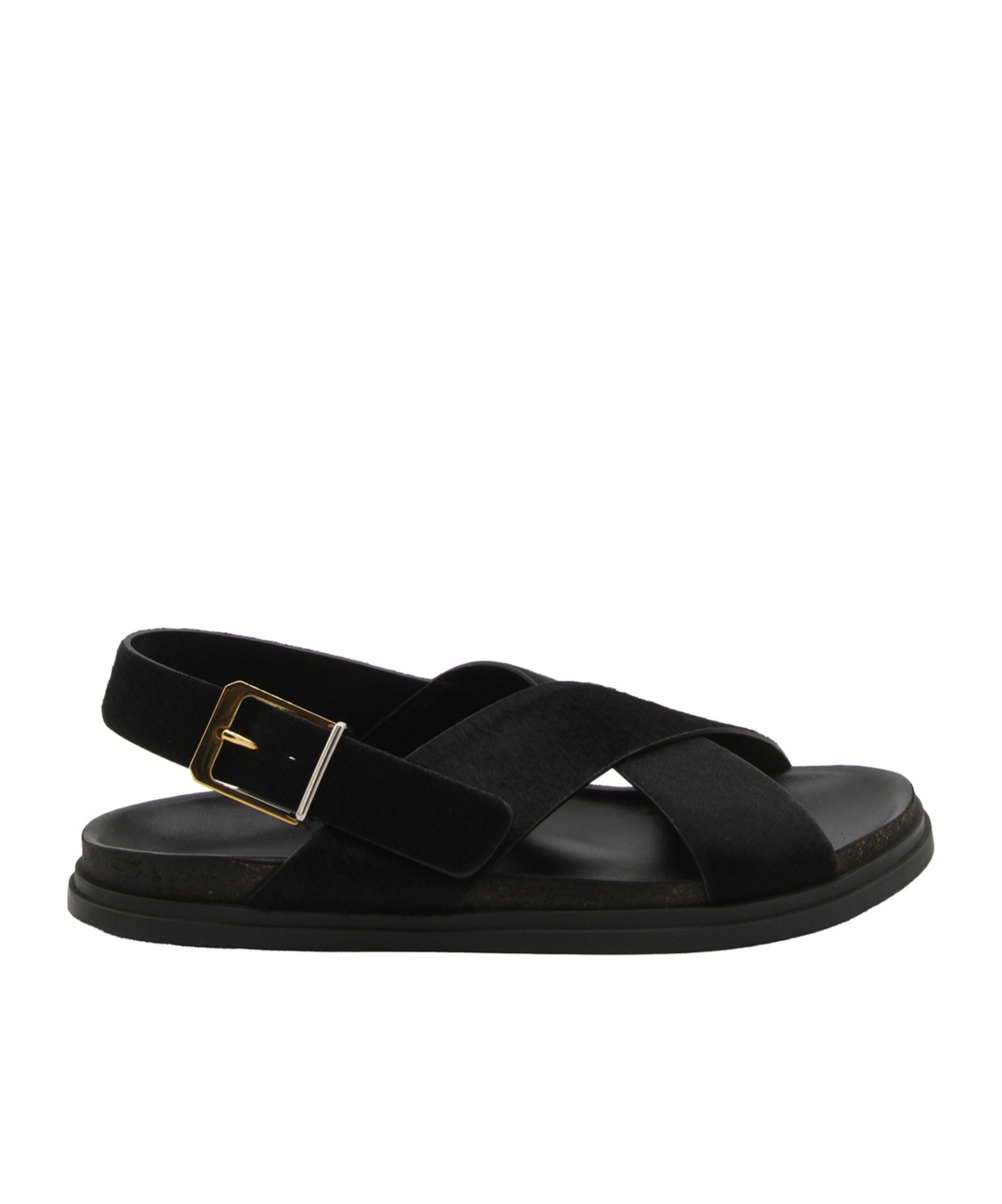 The Row Crossover-strap Leather Sandals In Black