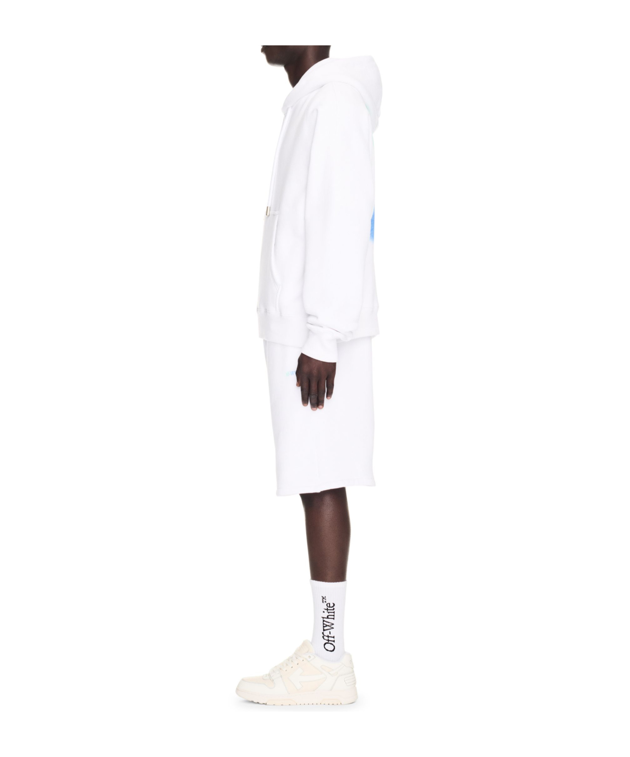 Off-white Arrow Skate Cotton Hoodie In White