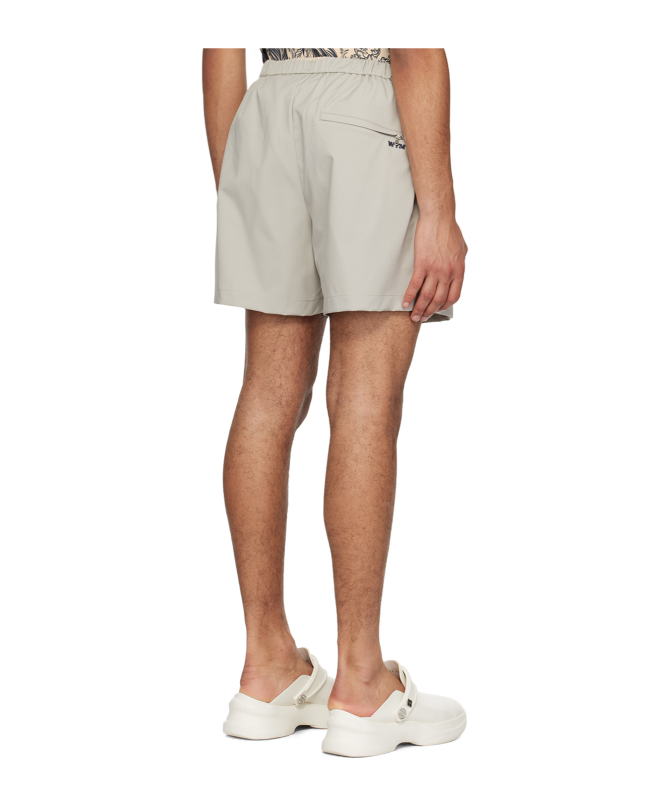 Wooyoungmi Gray Drawstring Shorts In Neutral
