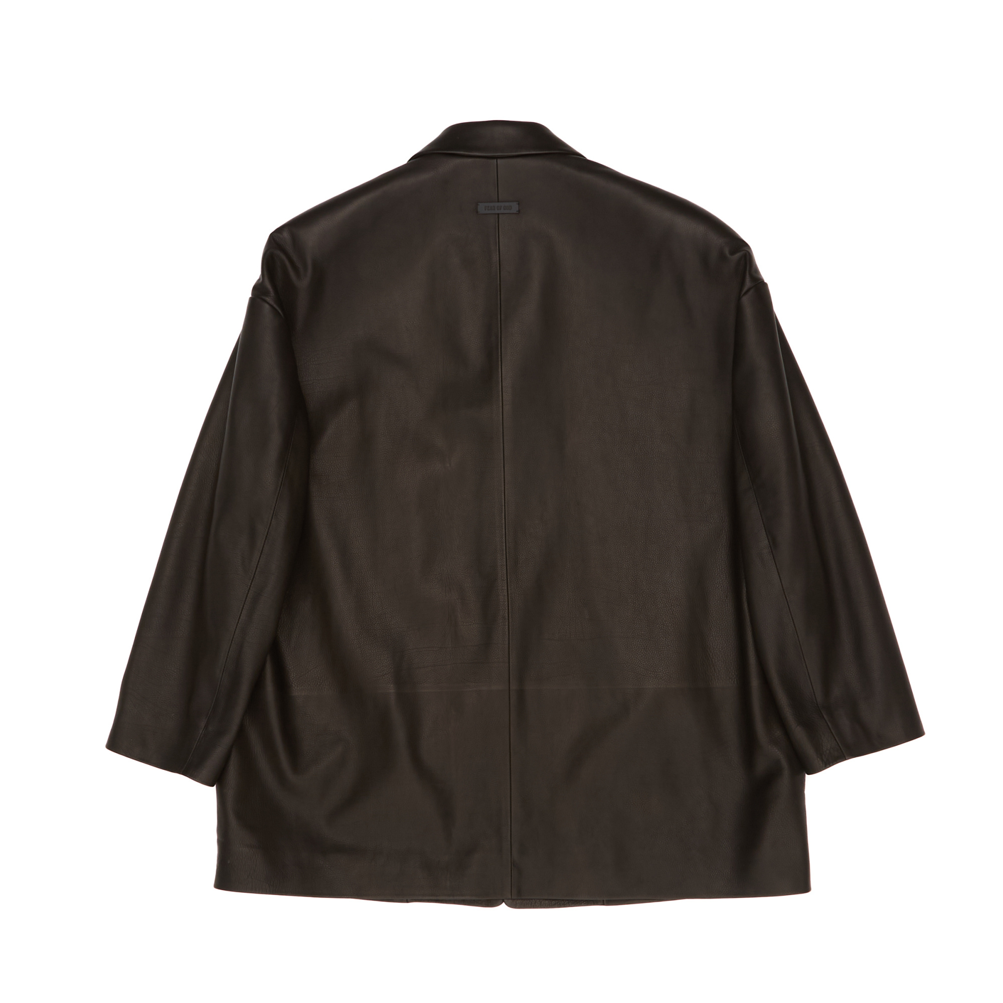 Fear Of God Long-sleeved Leather Jacket In Black