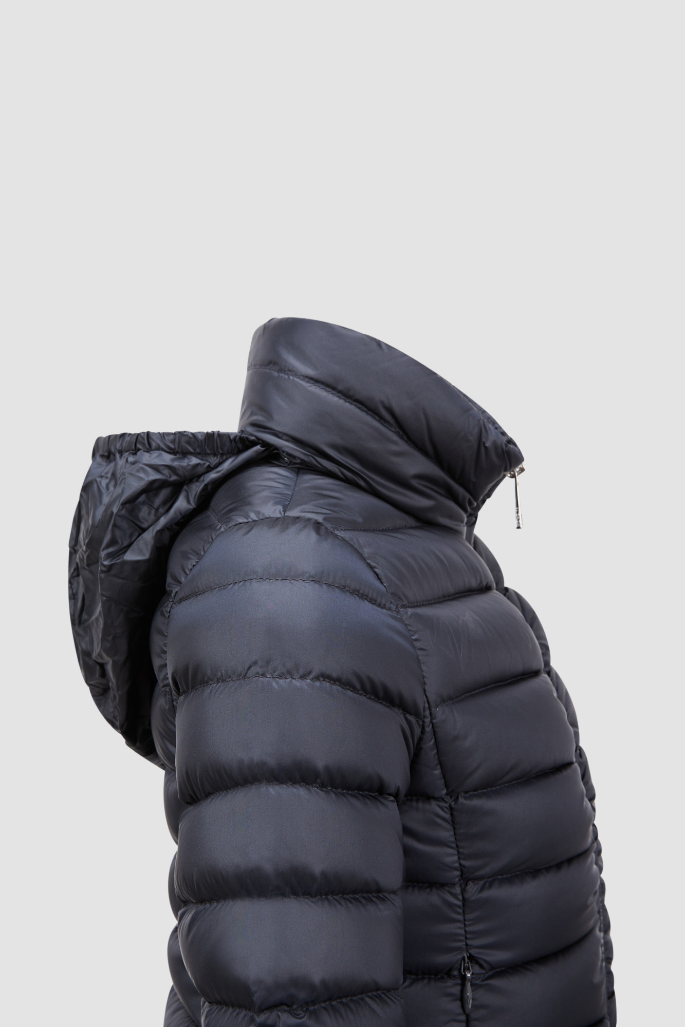 Moncler Enfant Logo Patch Quilted Down Jacket In Blue