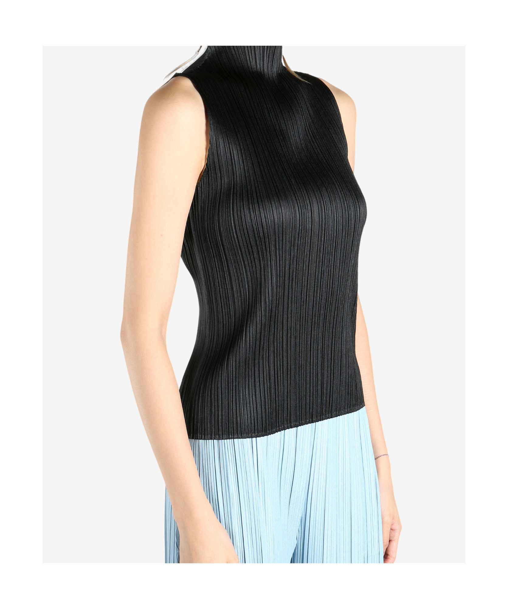 Issey Miyake Pleated Sleeveless Top