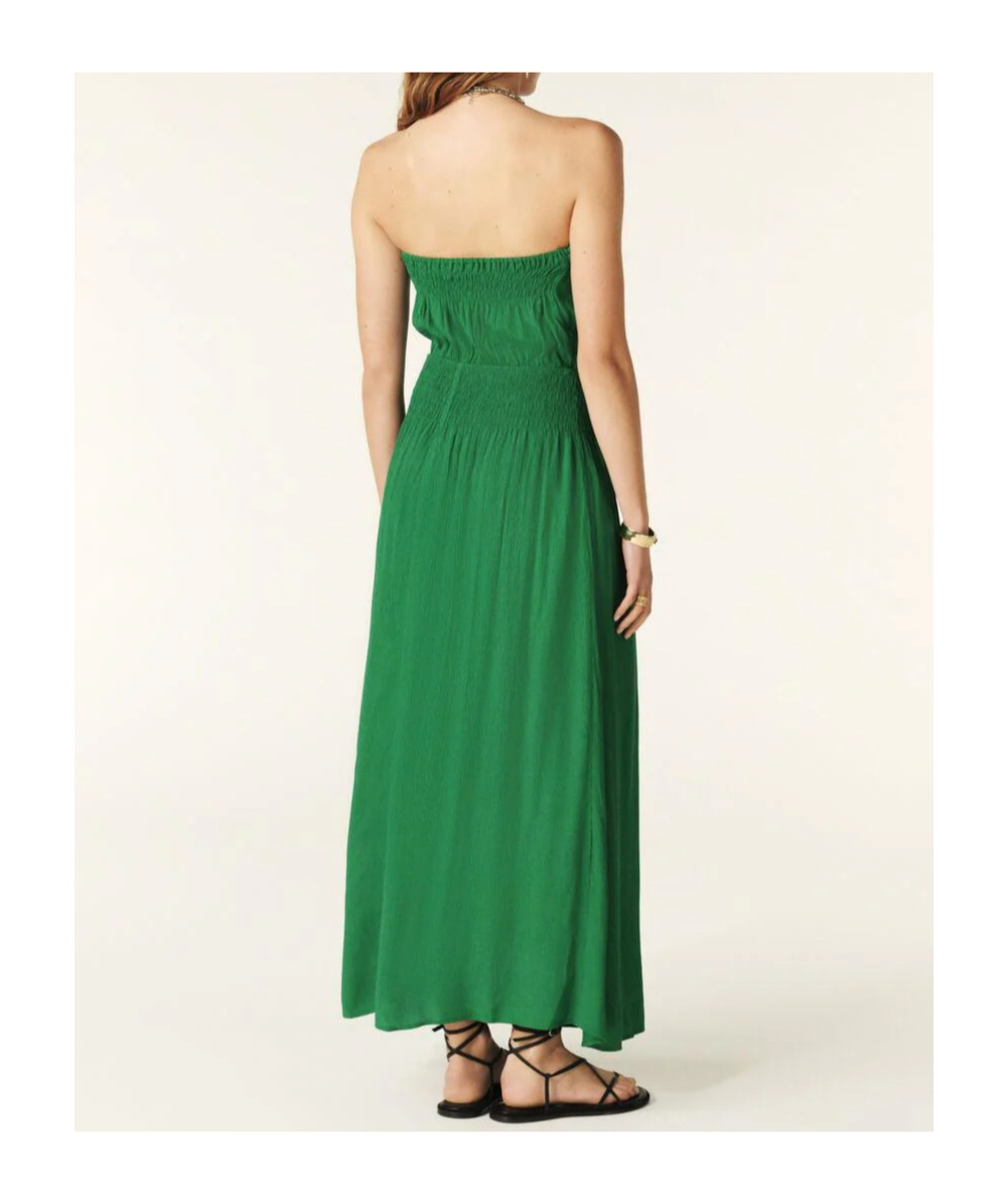 Bash Off-the-shoulder Dress In Green