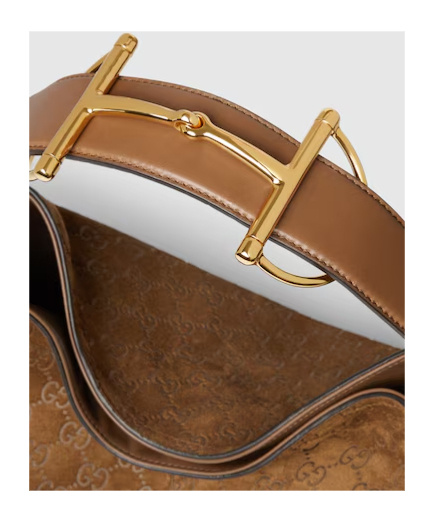 Gucci Medium Gg Suede Beatrix Shoulder Bag In Brown