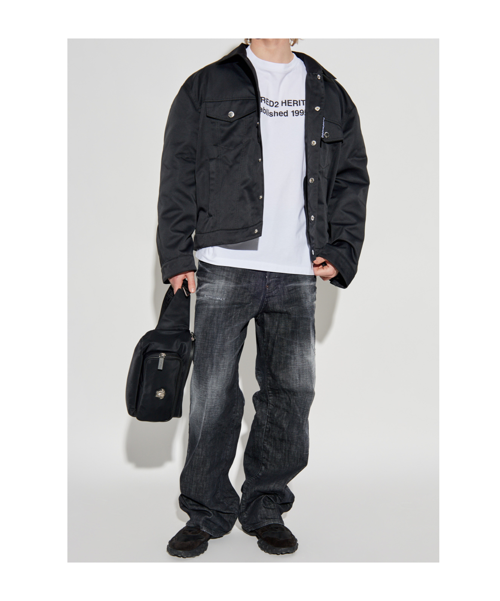 Dsquared2 Dsquared Black Stretch Denim Skater Jeans