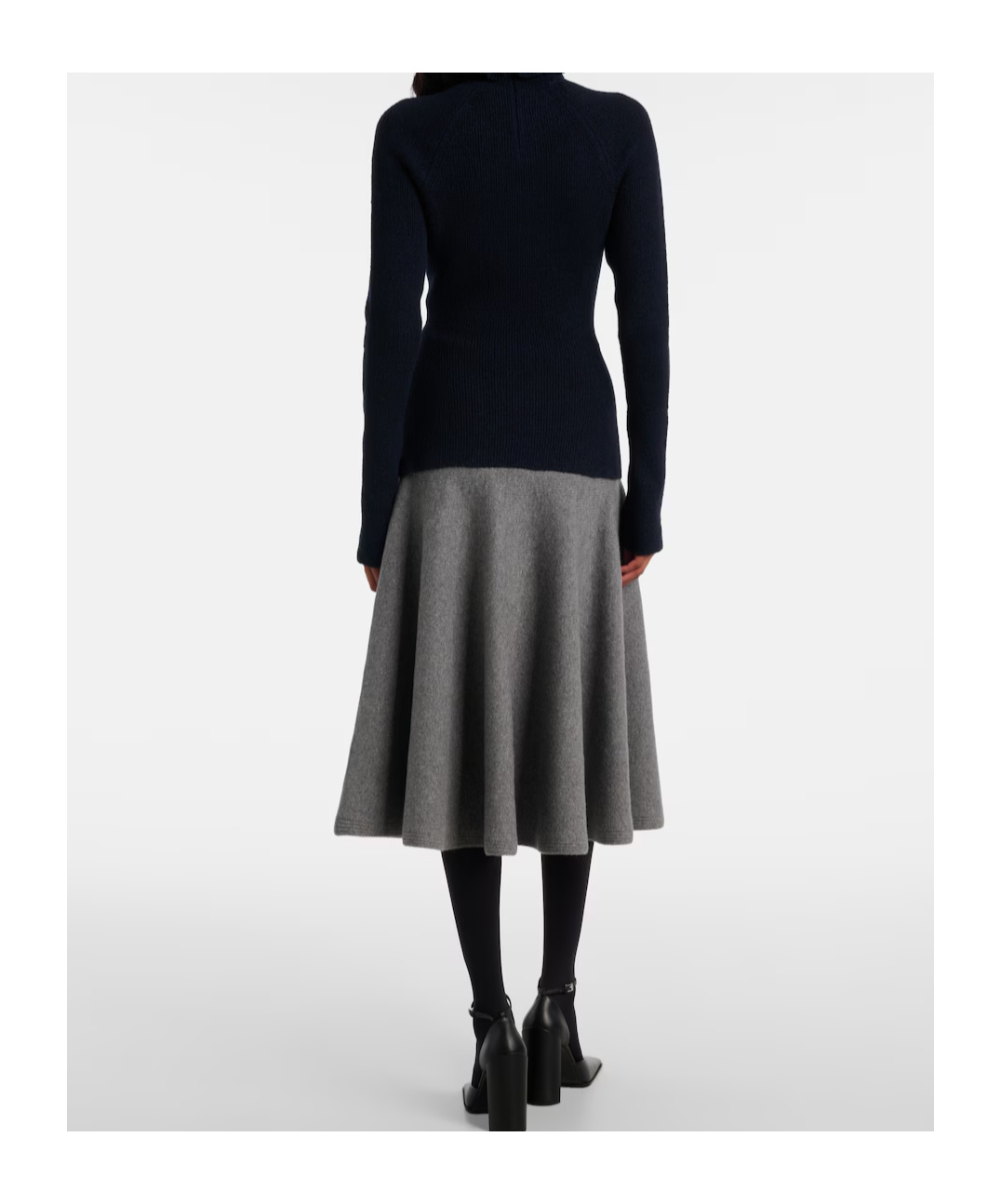 Alaïa Wool And Silk-blend Turtleneck Sweater In Black