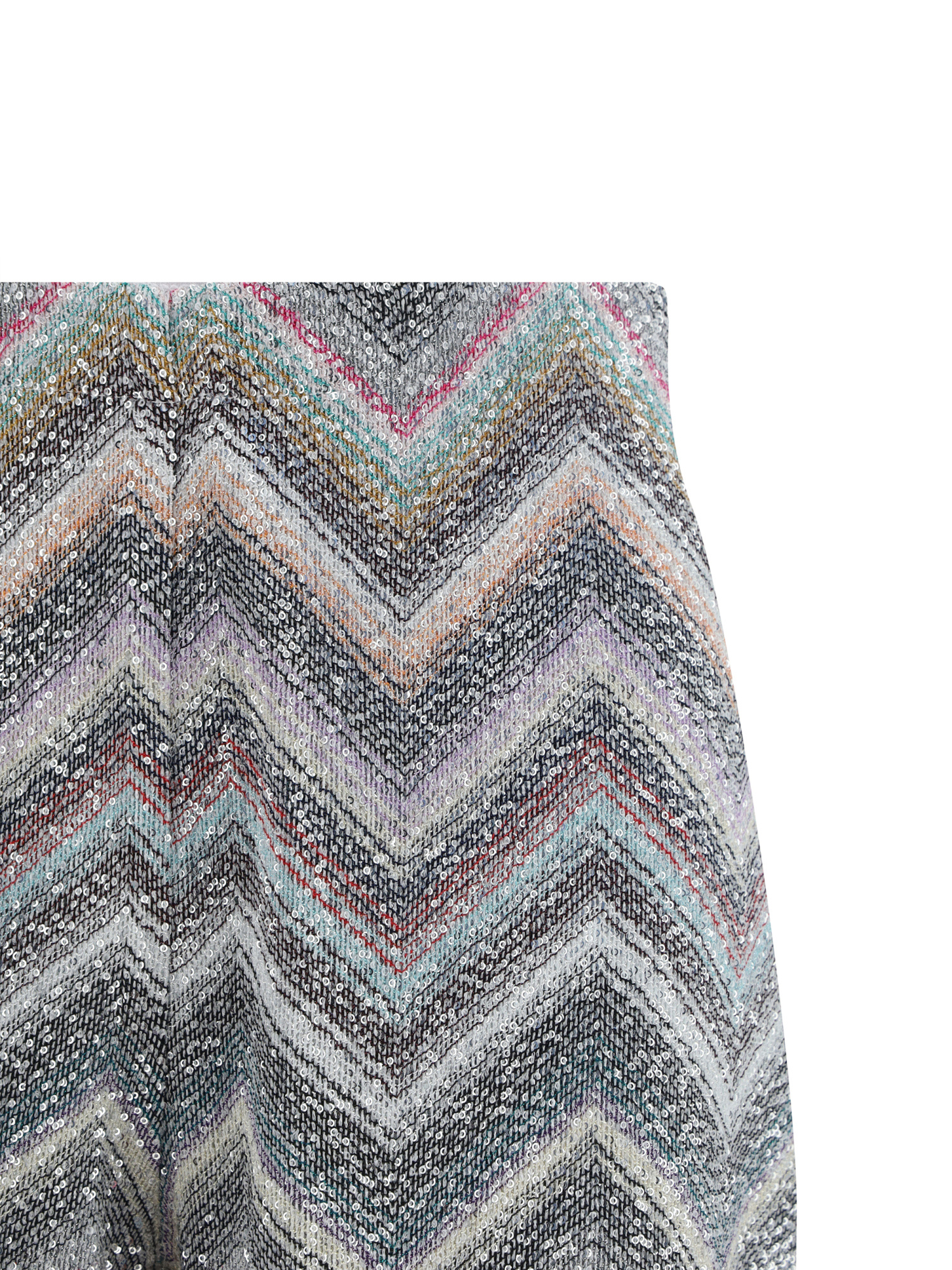 Missoni Sequined Metallic Crochet-knit Flared Pants In Gray