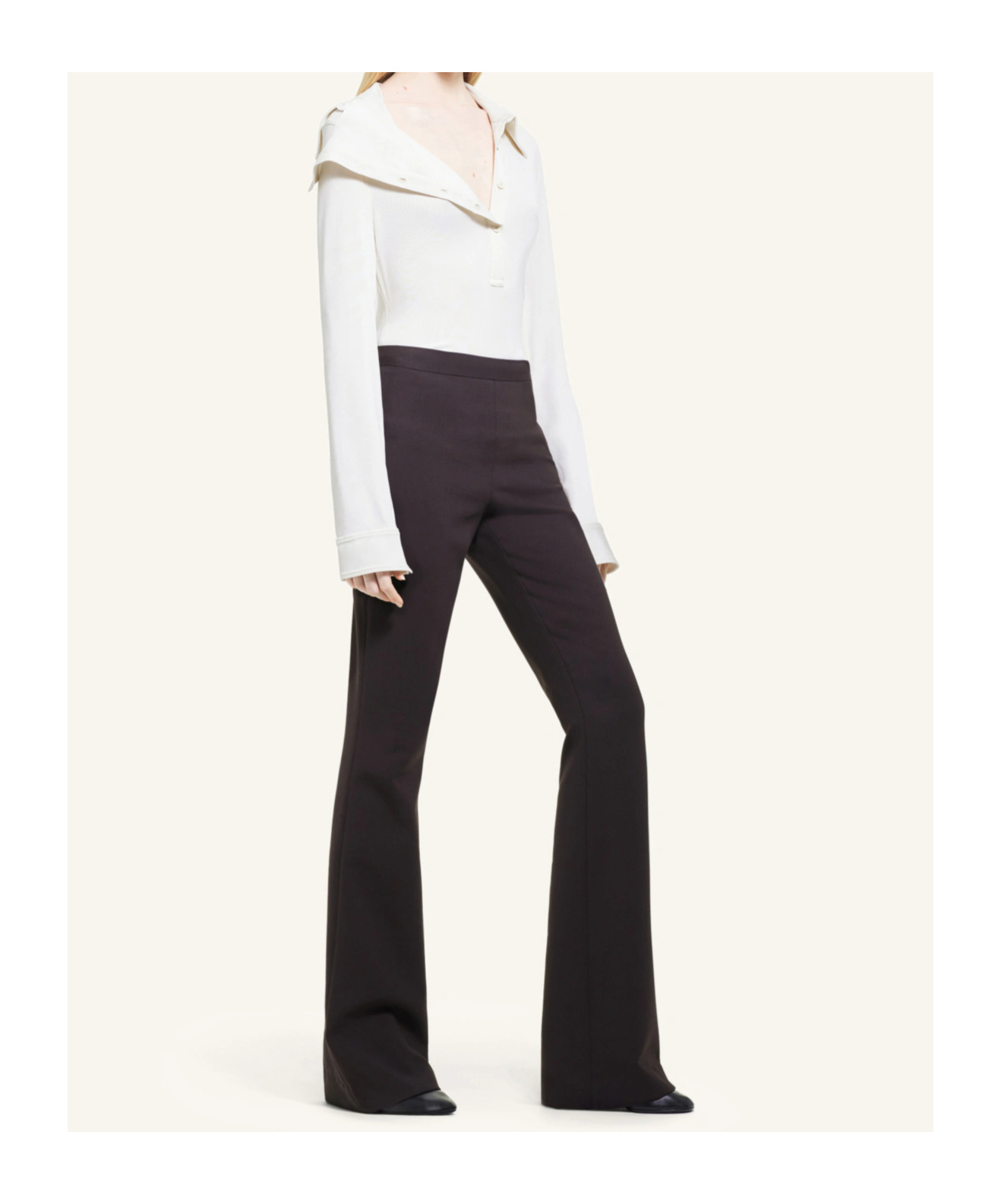 Courrèges Twill Polo Shirt In White