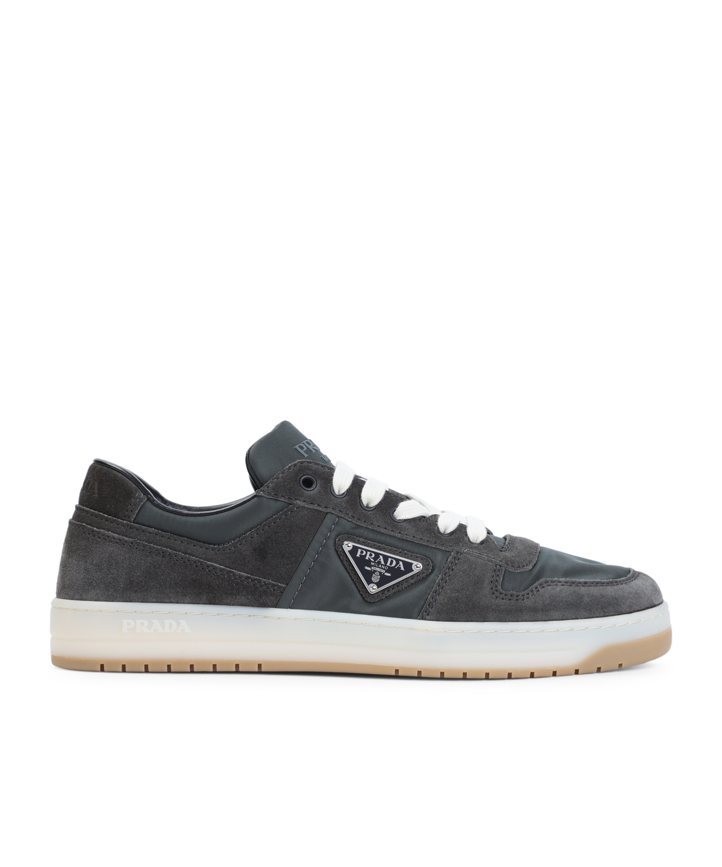 Prada Downtown Suede Low-top Sneakers In Red