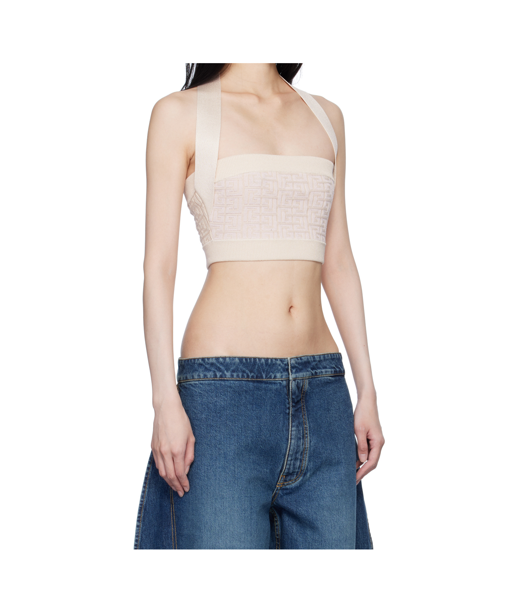 Balmain Neck Top In Multicolor